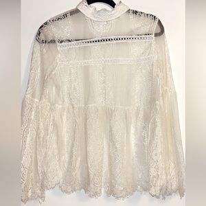 Altar’d State | White Lace Long Sleeve | Size: M